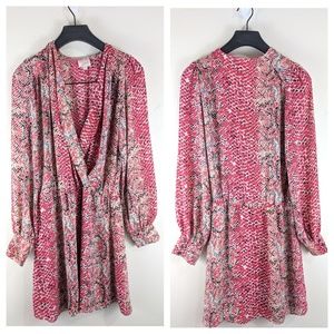 Parker Abstract Print Long Sleeve Dress